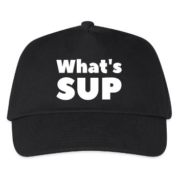 What's SUP Stand Up Paddling Pun - Kids’ Baseball Cap - black - Front