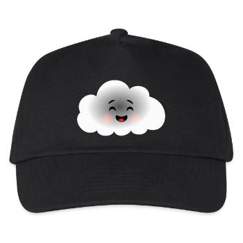 Glückliche Wolke - Kinder Basecap - Schwarz - Vorne