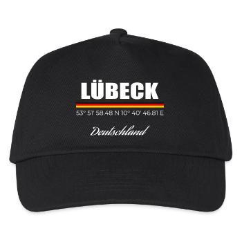 Lübeck - Kinder Basecap - Schwarz - Vorne