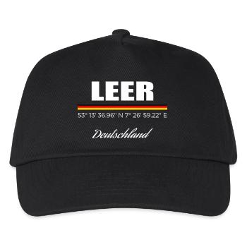 Leer - Kinder Basecap - Schwarz - Vorne