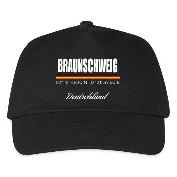 Braunschweig - Kinder Basecap - Schwarz - Vorne