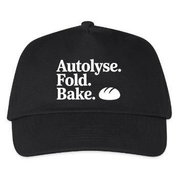 Bread Art Autolyse Fold Bake - Casquette de baseball Enfant - noir - Devant