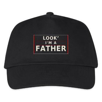 Schau, ich bin Vater - Kinder Basecap - Schwarz - Vorne