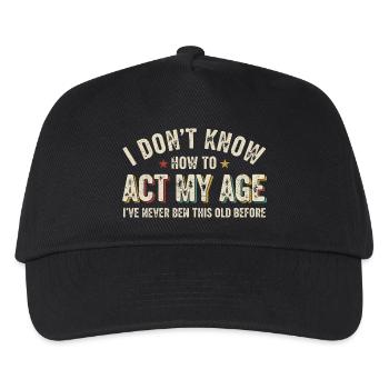 Humor Geburtstag Jugend Ewiger Retro - Kinder Basecap - Schwarz - Vorne