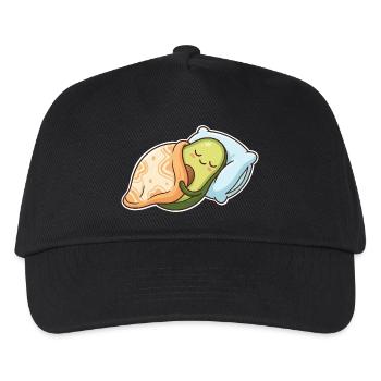 Avocado Schlafen - Kinder Basecap - Schwarz - Vorne