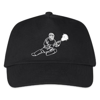 Lacrosse Torwart - Kinder Basecap - Schwarz - Vorne