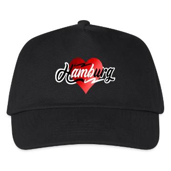 Hamburg  - Kinder Basecap - Schwarz - Vorne