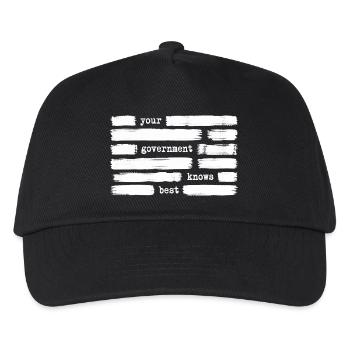 Your government knows best (government enemy - Kids’ Baseball Cap - black - Front