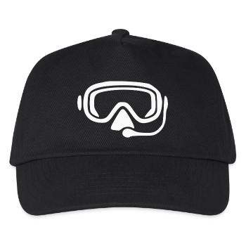 Taucherbrille tauchen Taucher Geschenk - Kinder Basecap - Schwarz - Vorne
