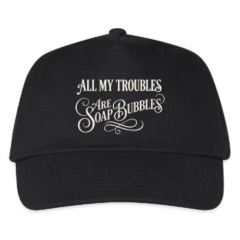 Tous mes soucis sont des bulles de savon - Casquette de baseball Enfant - noir - Devant