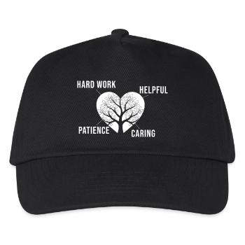 Social Worker Quote Hard Worker Social Work - Kinder Basecap - Schwarz - Vorne