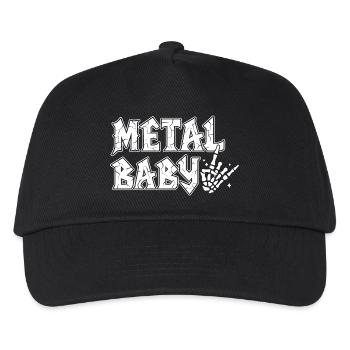 Metal Baby Baby Baby Rock Heavy Metal Geschenk - Kinder Basecap - Schwarz - Vorne