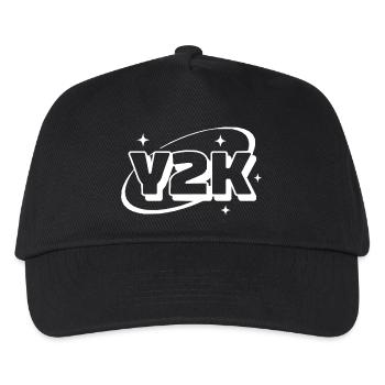 Y2K Neon Retro Stars - Kids’ Baseball Cap - black - Front