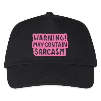 Sarkasmus Pink - Kinder Basecap - Schwarz - Vorne
