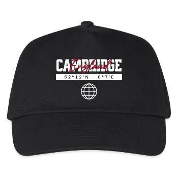 Cambridge England Koordinaten Reise Souvenir - Kinder Basecap - Schwarz - Vorne