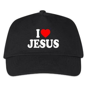 I love jesus - Kids’ Baseball Cap - black - Front