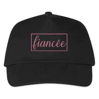 Verlobte passende Verlobung Hochzeit Flitterwochen - Kinder Basecap - Schwarz - Vorne