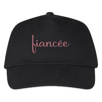 Verlobte Matching Verlobung Hochzeit Flitterwochen - Kinder Basecap - Schwarz - Vorne