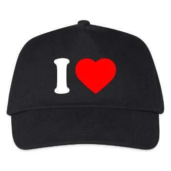 I love - Kinder Basecap - Schwarz - Vorne