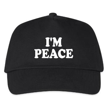 i come in peace im peace couple - Kinder Basecap - Schwarz - Vorne