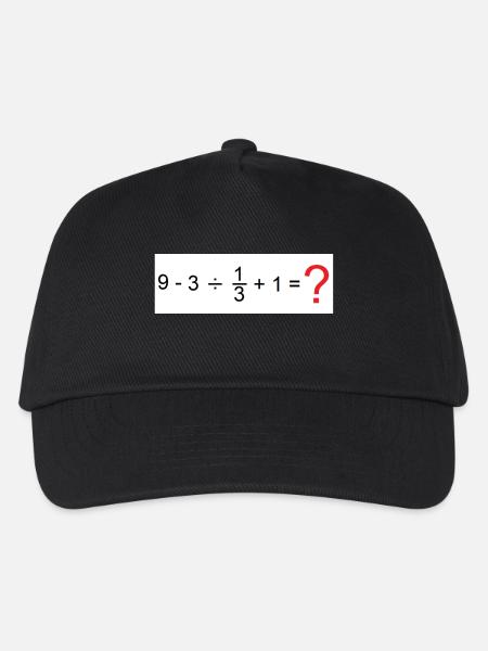 Mathematik - Kinder Basecap - Schwarz