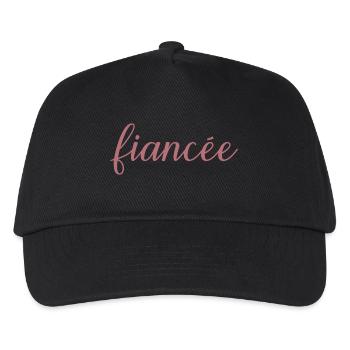 Verlobte Matching Verlobung Hochzeit Flitterwochen - Kinder Basecap - Schwarz - Vorne