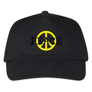 peace and love - Casquette de baseball Enfant - noir - Devant