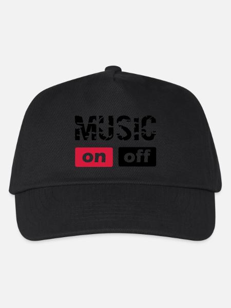 music - Kids’ Baseball Cap - black