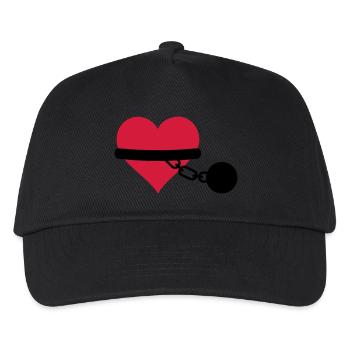 chained heart - Kids’ Baseball Cap - black - Front