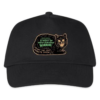 Vintage Halloween Black Cat Night of Horror - Kids’ Baseball Cap - black - Front