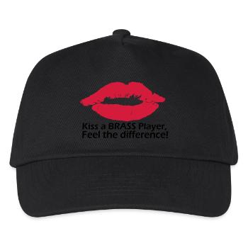 Kiss a brass player - Kids’ Baseball Cap - black - Front