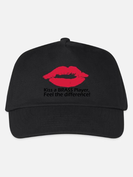 Kiss a brass player - Kinder Basecap - Schwarz