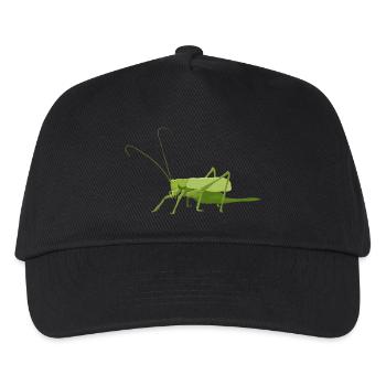 Heuschrecke - Kinder Basecap - Schwarz - Vorne