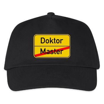 Ortsschild Master - Doktor - Kinder Basecap - Schwarz - Vorne