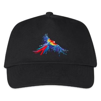 Parrot feathers Aras bird birds wing parrot bird - Kids’ Baseball Cap - black - Front