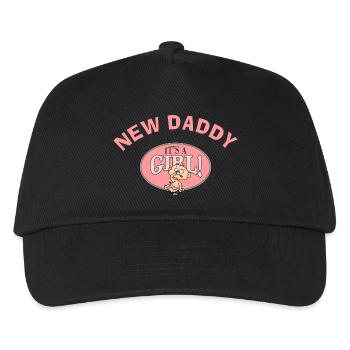 New Daddy Es ist ein Mädchen - Kinder Basecap - Schwarz - Vorne