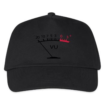 VU Meter Tontechnik Sound Produzent Lautstärke - Kinder Basecap - Schwarz - Vorne