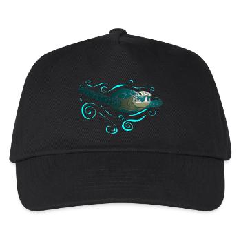 Wasserschildkröte - Kinder Basecap - Schwarz - Vorne