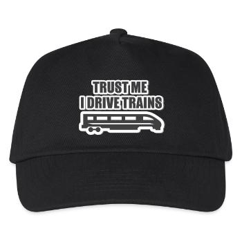 Train driver, train conductor, railway, subway, ICE, train - Kids’ Baseball Cap - black - Front