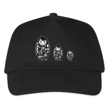 Matroschka Figuren - Kinder Basecap - Schwarz - Vorne