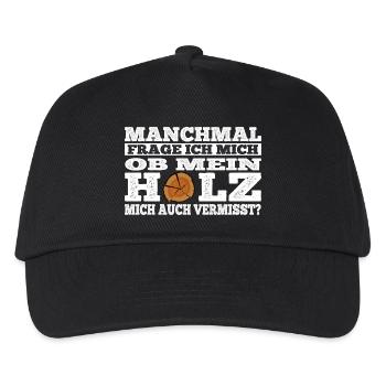 Wood - missing - Kids’ Baseball Cap - black - Front