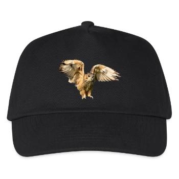 owl eule uhu kautz kaeutzchen animals - Kinder Basecap - Schwarz - Vorne