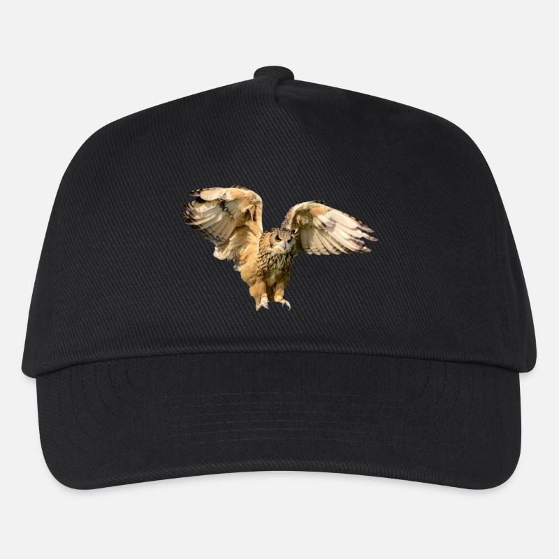owl eule uhu kautz kaeutzchen animals - Kinder Basecap - Schwarz