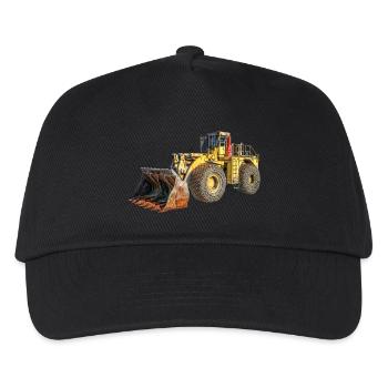 wheel loaders - Kids’ Baseball Cap - black - Front