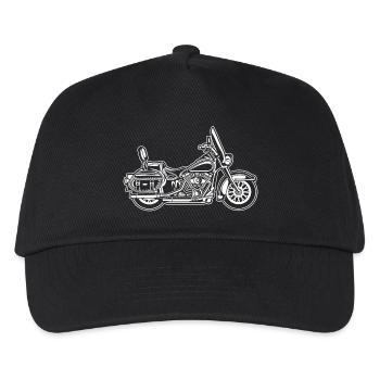 Chopper / moto 06_weiß - Casquette de baseball Enfant - noir - Devant