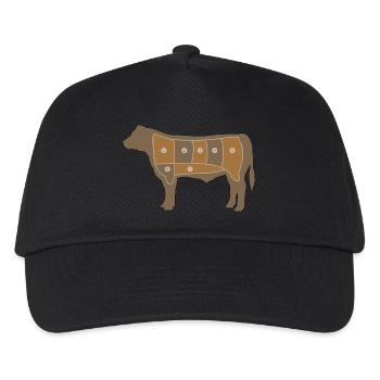 Fleisch Chart - Kinder Basecap - Schwarz - Vorne