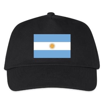 Argentinische Fahne - Kinder Basecap - Schwarz - Vorne