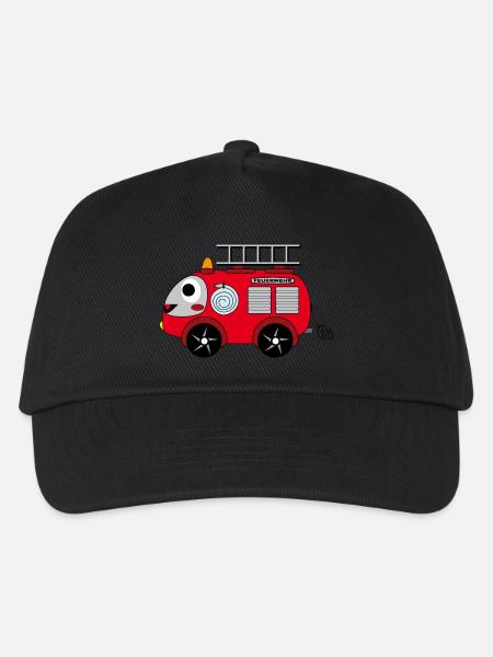 Feuerwehrauto - Kinder Basecap - Schwarz