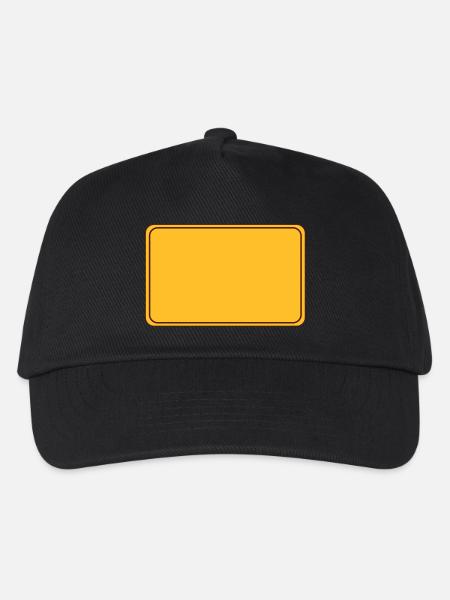 Ortsschild leer - Kinder Basecap - Schwarz