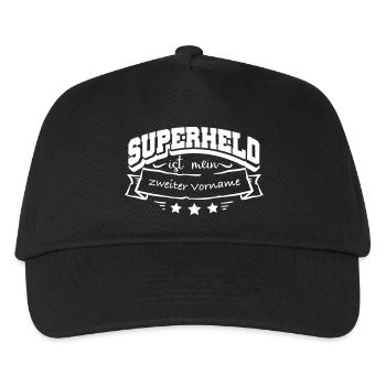 Vorname Superheld - Kinder Basecap - Schwarz - Vorne